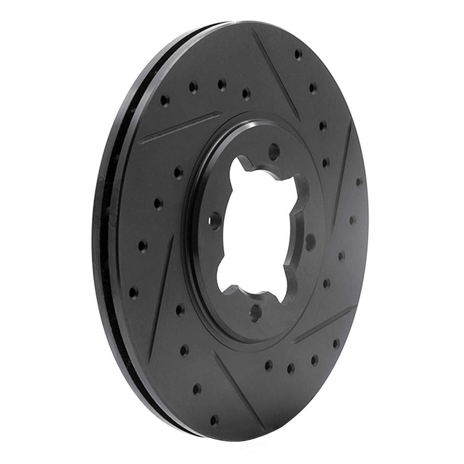 Dynamic Friction Company 633-76013R DFC Brake Rotor - Drilled And Slotted - Black