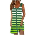 thumbnail image 2 of JMKQLZ Women's Spring And Summer Vacation Button V-neck Strap Top Dress, 2 of 5