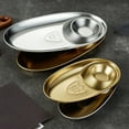 thumbnail image 4 of Modern Gold Finished 304 Steel Serving Dish Spacious Snacks Tray Corrosions Resistant For Homes Or Commercial Use, 4 of 12