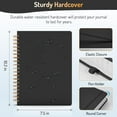 thumbnail image 6 of Lined Spiral Journal Notebook with 300 Numbered Pages, B5 College Ruled Thick Journals for Writing with 100GSM Paper, Hardcover Notebooks with Contents for Work, School, Women, Men, Black, 6 of 7