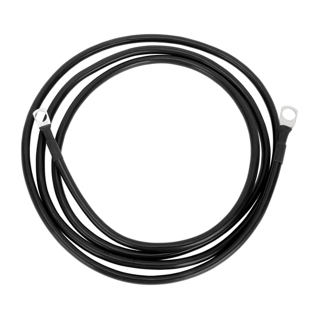 Cable de inversor de batería de 6.5 pies con terminales de 3/8" y 5/16" de 7 AWG, cobre estañado, 1 pieza, negro