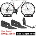thumbnail image 4 of ULTNICE Wall-Mounted Bike Stand High Carbon Steel Black 3Pcs 5.9X2.4X1.7In, 4 of 6
