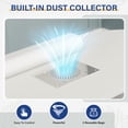 thumbnail image 3 of Ktaxon Nail Desk with Electric Dust Collector, Rattan Manicure Table for Nail Techs, White Salon Station, 3 of 7