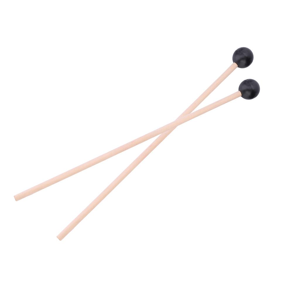 LYUMO 1 Pair Keyboard Marimba Mallets Smooth Wooden Handle Rubber