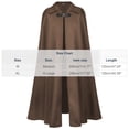 thumbnail image 2 of qelini Cape Coat Women Plus Size Long Sleeve Hooded Solid Full Length Cloak with Drawstring for Halloween Cloth for Fall Winter, 2 of 7