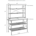 thumbnail image 4 of Crosley Furniture Madeleine Kitchen Island And Hutch with Shelves for Storage, Microwave Stand, Coffee Bar, 4 of 15
