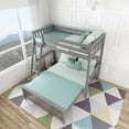 thumbnail image 5 of Max & Lily Solid Wood L-Shaped Bunk Bed, Twin over Full with Ladder for Kids, Grey, 5 of 10