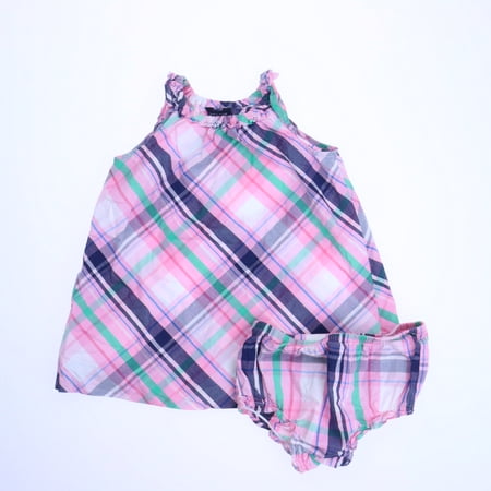 

Pre-owned Tommy Hilfiger Girls Pink Plaid Sun Dress size: 12 Months