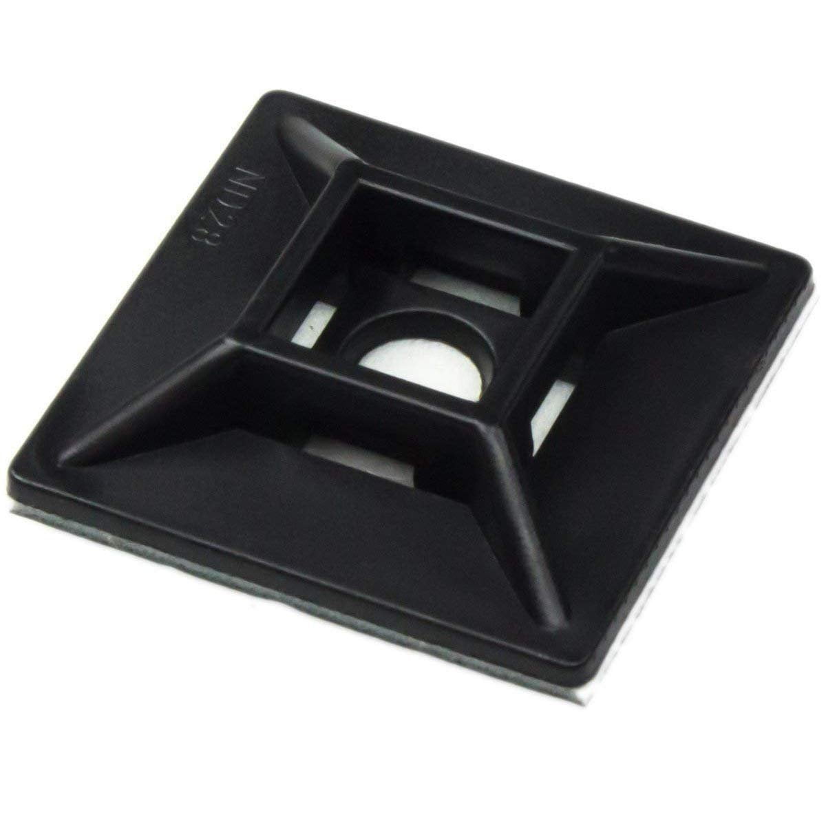 100pcs 0.75" Self-Adhesive Square Cable Tie Mount Base . 