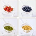 thumbnail image 7 of 3 Pcs Plastic Nylon Mesh Strainer Colander with Handle Double Ear Fine Food Mesh Strainer Flour Sifter for Baking Kitchen Colander Sifter Kefir Tea Juice Pasta(3 Inch, 4 Inch, 5.5 Inch), 7 of 7
