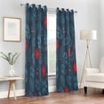 thumbnail image 7 of GZHJMY Flowers and Leaves Blackout Curtains 84x42in,Thermal Insulated Room Darkening Curtains Window Curtain Panels for Bedroom Bath Living Room11 Home Decor, 7 of 7