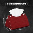 thumbnail image 5 of Honeii Red Black Houndstooth for Tissue Box Cover/Holder - Covers Rectangular Shaped Boxes with a Contemporary Finish - Designed with Modern PVC Leather, 5 of 7