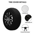 thumbnail image 2 of Naloa Watercolor Leaves PVC Leather Spare Tire Wheel Cover for Car Truck SUV Camper Trailer Universal Fit many size16 inch, 2 of 6