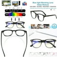 thumbnail image 6 of US 2-4 Pcs Computer Blue Light Blocking Glasses Anti Blu-Ray Clear Gaming Lenses, 6 of 12
