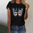 thumbnail image 2 of successthop Independence Day Womens T Shirt Flags Plus Size Patriotic Shirt Festival Top Crewneck Short Sleeve Clothes, 2 of 4
