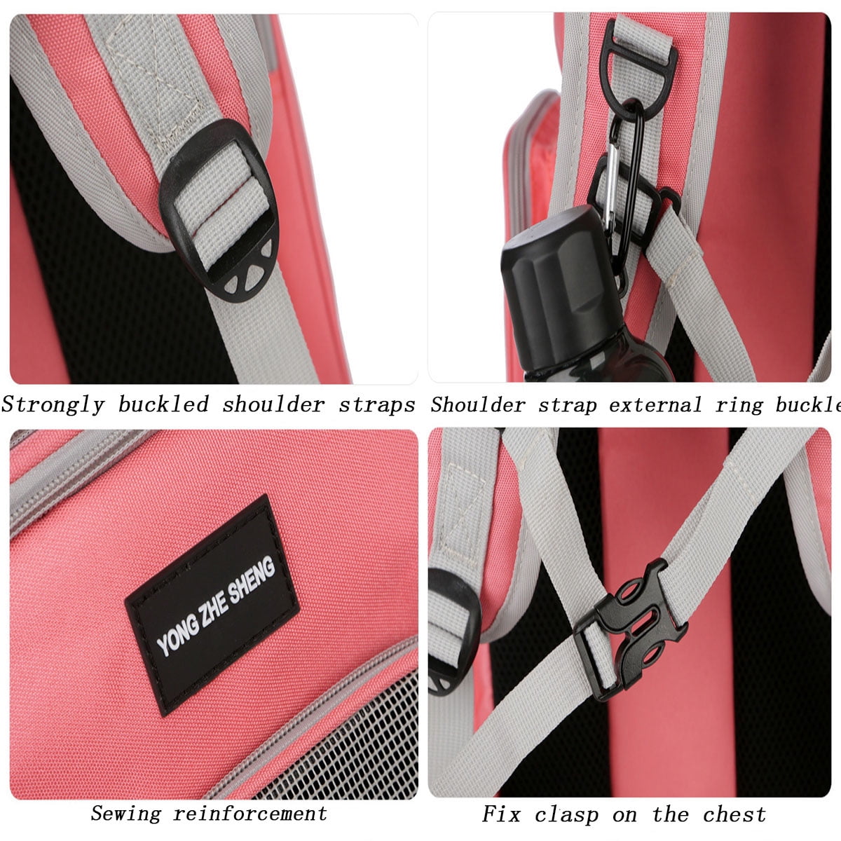 Pet Carrier Backpack Cat Carrier Backpack Dog Carrier Backpack for Small Cats Dogs Wide Use Breathable Strong and Durable Pet Backpack(Pink)