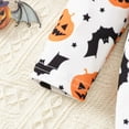 thumbnail image 6 of NIEWTR Toddler Halloween Set Pumpkin/Ghost Letter Sweatshirt Short Short Outfit(0-3Months,White), 6 of 9