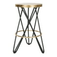 thumbnail image 3 of SAFAVIEH Lorna Mid-Century Retro Gold Leaf Counter Stool, Black, 3 of 7