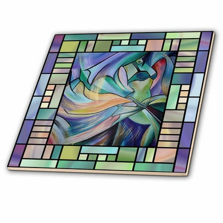 Belly Dance Dancer Dancing Veil - 3dRose Art deco Dancer - dance, dancing, belly dance, bellydance, oriental dance, middle eastern dance, - Glass Tile, 6-inch