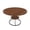 Walnut & Black, variant on AENKYO 43"-59" Expandable Round Dining Table with Storage, Walnut Top & Black Hourglass Metal Base, Seats 4-6