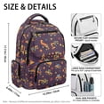 thumbnail image 7 of Yspwyqan Construction Truck Kids Boys Backpack, 600D Polyester Purple Dots Multi-Pocket Bookbag, Adjustable Straps for Elementary Middle, Back to School Supplies, 7 of 7