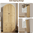 thumbnail image 7 of Arched Kitchen Pantry Storage Cabinet with 2 Drawers 72" Tall Farmhouse Wood Bookcase with 4 Doors for Kitchen Dining Room Bathroom, 7 of 7