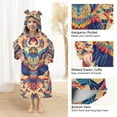 thumbnail image 3 of FORMRS Wearable Blanket Hoodie with Sleeves for Kids Cozy Flannel Sweatshirt, Colorful Abstract Eagle, 3 of 7