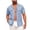 Blue, variant on YABCSAZ Men's Oxford Shirts Button Down Shirt Regular Fit Tops Dress Shirts for Hiking Fishing, Summer Wedding Shirt Relaxed Loose Shirt with Pocket, Short Sleeve Casual Shirts for Men