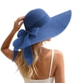 thumbnail image 5 of Karight Women's Wide Brim UPF 50+ Straw Sun Hat with Bow - Foldable Packable Summer Beach Hat with Chin Strap, 5 of 5