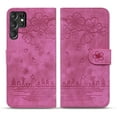 thumbnail image 3 of TECH CIRCLE Galaxy S24 Ultra Wallet Case,PU Leather Embossed Flower Folding Folio Case Cards Holder Anti-Scratch Shockproof Protective Cover For Samsung Galaxy S24 Ultra 6.8" 2024,Rose, 3 of 5