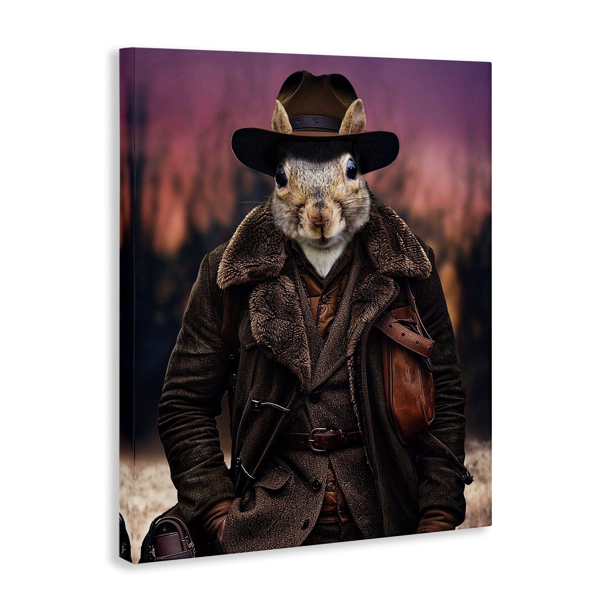 Stupell Industries Classic Squirrel Fashion Animals & Insects Painting Gallery Wrapped Canvas Art Print Wall Art, 30 x 40
