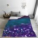 thumbnail image 5 of Balery Purple and Green Glitter Manta de Felpa Suave y Acogedora – Cobija de Franela Aterciopelada para Cama, Lavable y Cálida para Sofá, Mascotas, Transpirable-50"x40", 5 of 7