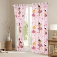 thumbnail image 3 of Manfei Cartoon Ballet Princess Black Out Curtains, Pink Bowknot Love Heart Curtains Pack of 2 (42x63 Each), Teens Kids Girls Bedroom Curtains, Window Curtains Decor, 3 of 6