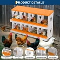 thumbnail image 4 of Chicken Nesting Boxes, 8 Compartment Metal Chicken Egg Laying Box with Lid Cover for Hens/Ducks, Easy Egg Collection Hen Roosting and Coop Use, Orange, 4 of 7