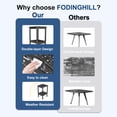thumbnail image 5 of FODINGHILL 2-Tier Tall Outdoor Side Table, HDPE All Weather Patio Adirondack End Table, Plastic Table for Porch Garden Indoor, Black, 5 of 8