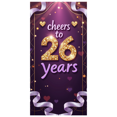 thumbnail image 4 of LUUFILx Celebration Banner Cheers to 26 Years Anniversary Party Supplies Background Decorations Backdrop for Event Photography Props Milestone Celebration, 4 of 8