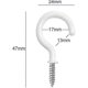 thumbnail image 2 of 30pcs Screw-In Cup Hooks, White Plastic Coated Mug Holders, 2 of 5