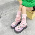 thumbnail image 4 of 27cm/42cm Children Aldult Korean Lolita Leg Warmers Kids Cute Knitted Warm Foot Cover for Girls Elastic Tube Socks Y2K Gloves, 4 of 6