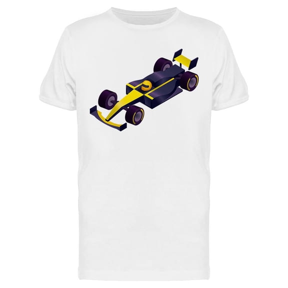 Yellow Sports Car With Driver T-Shirt Men -Image by Shutterstock, Male Small