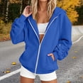 thumbnail image 2 of jjayotai Womens Zip up Hoodies Ruffle Long Sleeve Oversized Sweatshirts Trendy Casual Fashion Jacket with Pockets, 2 of 6