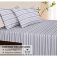 thumbnail image 2 of RUVANTI Flannel Sheets Split King Size - 100% Cotton Brushed Split King Bed Sheets Set - Deep Pockets 16 Inches - All Seasons Breathable & Extra Soft - Warm & Cozy, 5 Pieces, Grey Lining, 2 of 6