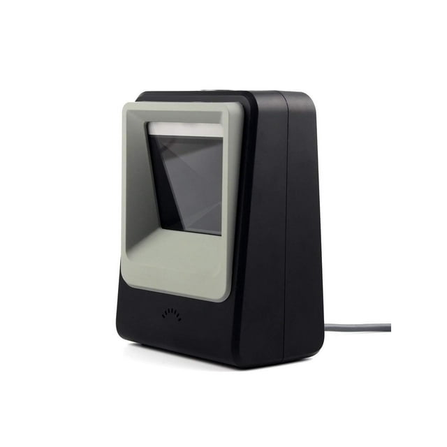2D Barcode Image Reader USB Automatic Hands-Free Barcode Scanner QR Code Omnidirectional Bar Code Scanner for Mobile Payment Supermarket Library Retail Store Warehouse Black