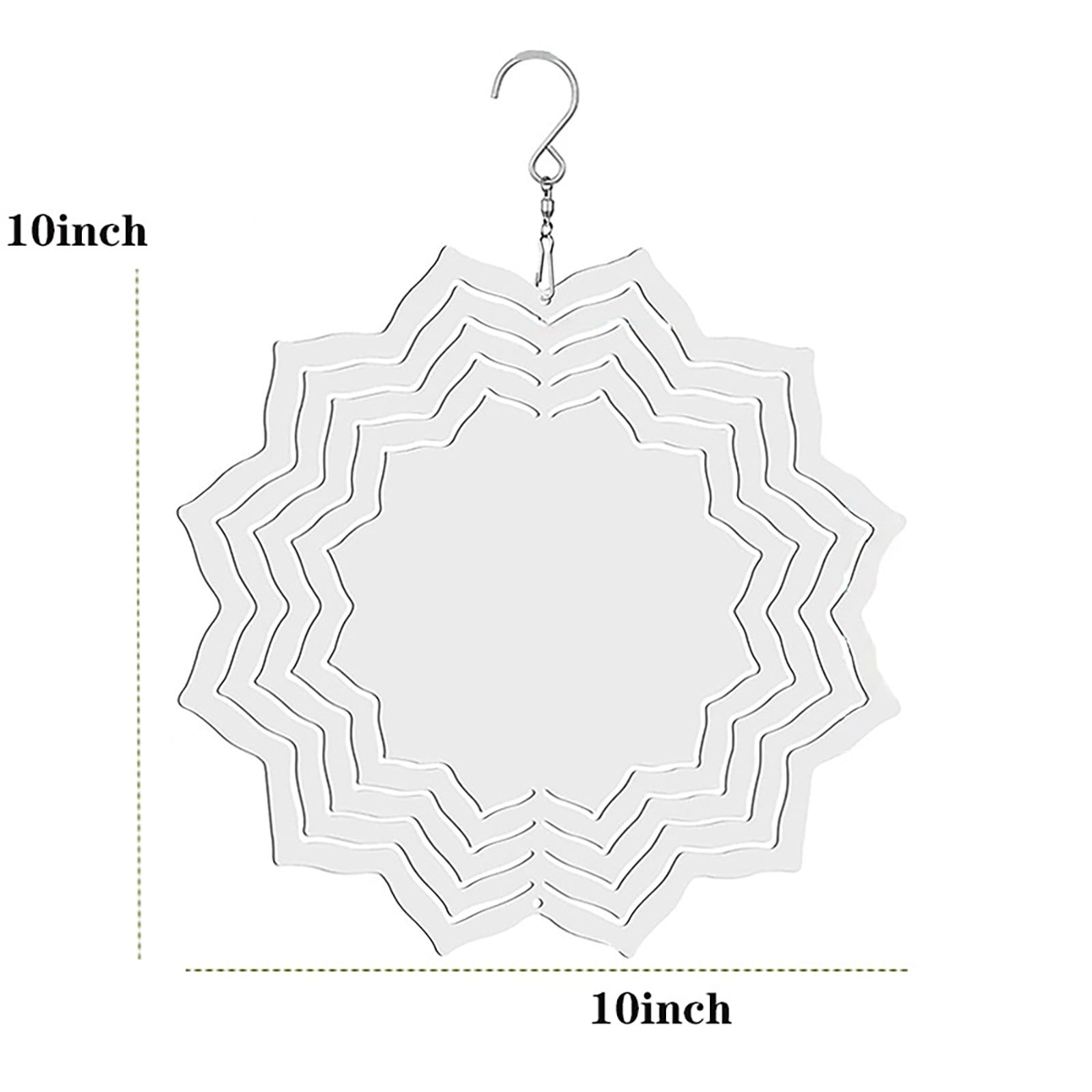 Double-Sided Snowflake Sublimation Blanks Aluminium Wind Spinner