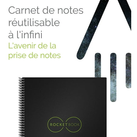 Rocketbook - Core Smart Reusable Notebook Lined 6" x 8.8" - Midnight Blue