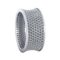 thumbnail image 3 of 4Ct Round Cut Natural Diamond 7Row Concave Anniversary Wedding Eternity Band Ring 10k Gold KL I1, 3 of 3