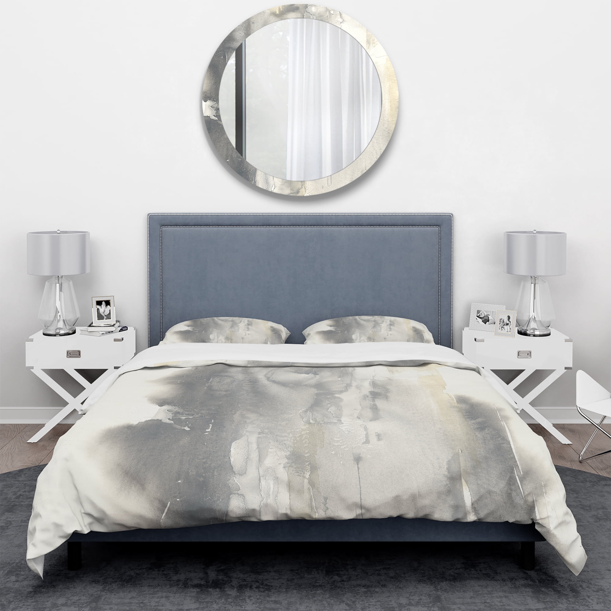 Designart 'Gold Glamour Direction II' Geometric Duvet Cover Set