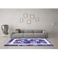 thumbnail image 3 of Ahgly Company Machine Washable Indoor Rectangle Abstract Blue Contemporary Area Rugs, 8' x 12', 3 of 4