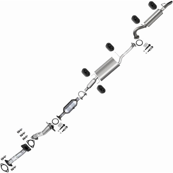 Northeastern Exhaust | Stainless Steel Pipe, Catalytic, Muffler & Resonator Pipe Kit Fits 2009–2012 Ford Escape 2.5L SUV - Direct Fit EPA-Approved
