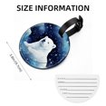 thumbnail image 5 of Starry Polar Bear Set of 2pcs PU Leather Round Suitcase Tags with Privacy Cover and Name ID Tag - Ideal for Travel Luggage, Handbags, Backpacks, School Bags, 5 of 6