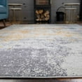 thumbnail image 4 of KUKOON Ochre & Grey Abstract Living Area Rug, 4 of 5